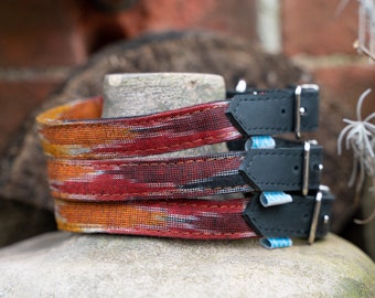 Red Ombre Dog Collar| Recycled Bicycle Tube| Handmade Eco Friendly|Unisex