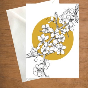 Muttertagskarte, Kunstdruckkarte, originelle Kunstkarte, botanische Karte, Blumenkunst, Glückwunschkarte, Geburtstag, Dankeschön, Karte