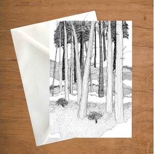 Baumkunst, Kunstdruckkarte, Grußkarte, Illustrationsdruckkarte, Dankeskarte