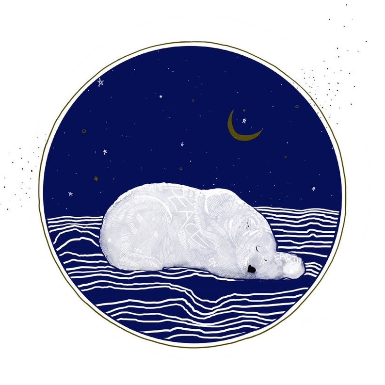 Christmas Cards Polar Bear Cards Original Art Christmas Etsy