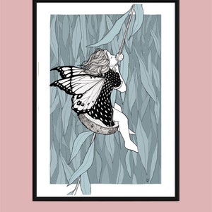Mothers Day, Fairy art, Gift for her, flower fairy, art print, Mother’s Day gift, nursery art, nursery decor, wall art, illustration art