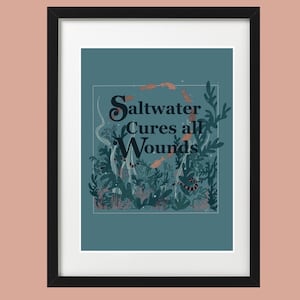 Art print, wall art, art, sea art, slogan art, sea lover art, swimmer art, art for swimmer