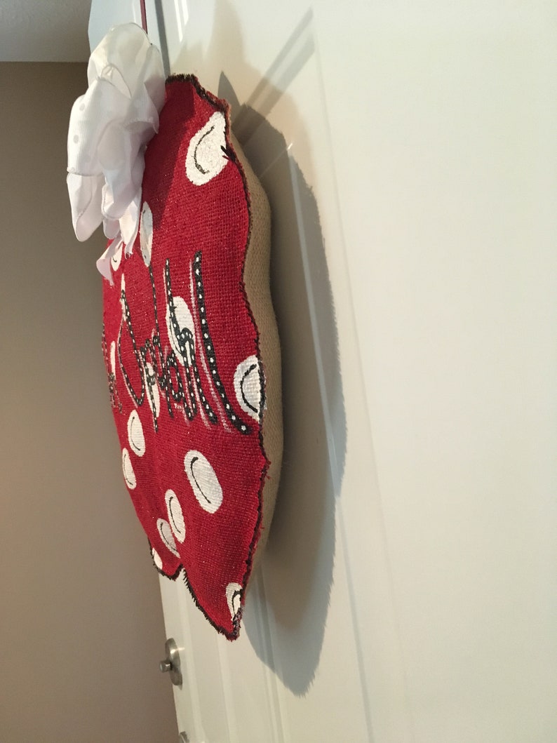 Personalize Apple Burlap Door Hanger