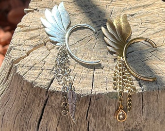 Unisex Wing Ear Cuff – Fairy & Angel Wing Ear Wrap, Festival Costume Jewelry, No Piercing Required, Free Shipping