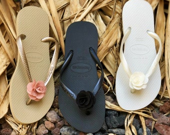Wedding Flip Flops, Beach Wedding Shoes, Bridesmaid Sandal, Custom Shoes, Flower Flip Flops, Honeymoon Shoes, Custom Flip Flops, Honeymoon