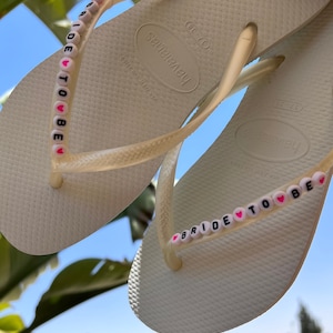 Wedding Flip Flops, Bridesmaid Sandals, Honeymoon Flip Flops, Honeymoon Gift, Bride To Be, Flip Flop Beads, Handmade Sandal, Wedding Flops