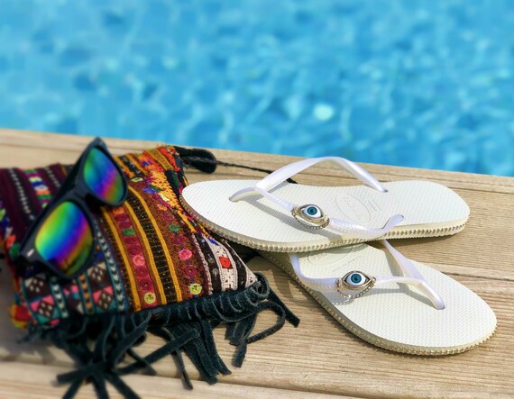 evil eye flip flops