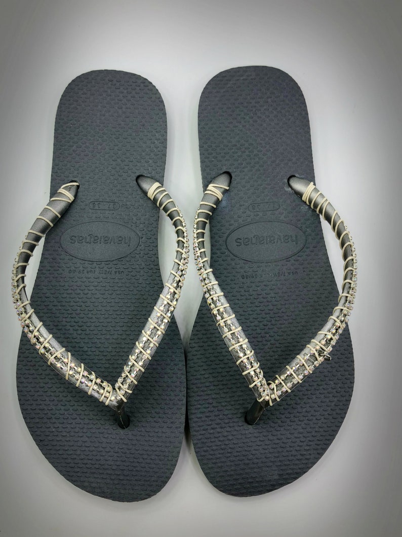 havaianas grey glitter