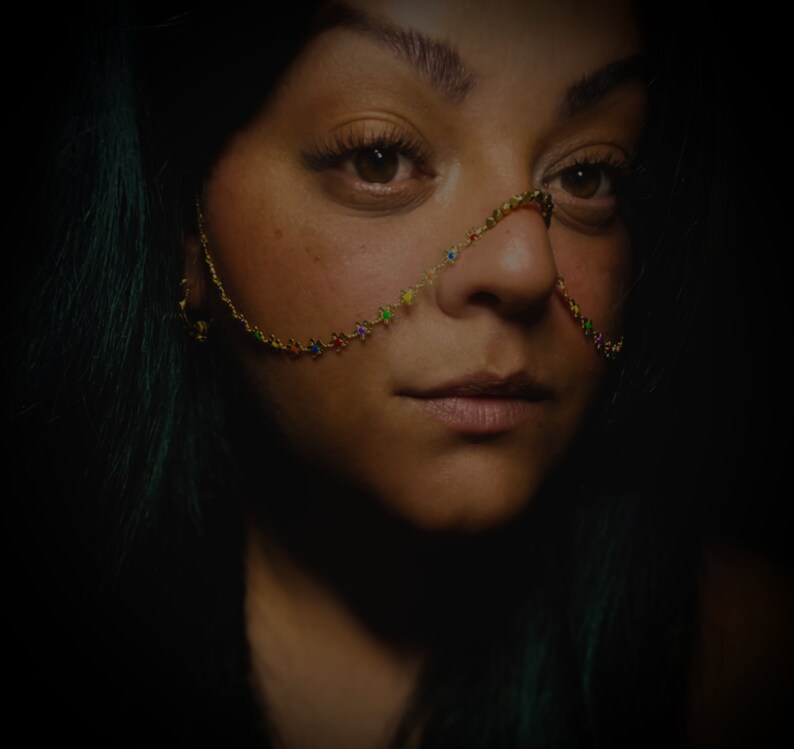 Face Chain, Flower Face Chain, Handmade Jewelry, Flower Jewelry, Gold ...