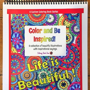 Colorea e inspírate: Vive tu vida en color, libros para colorear terapéuticos para adultos.