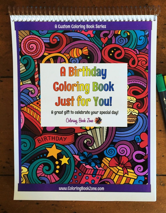 Download A Birthday Coloring Book Just For You Etsy