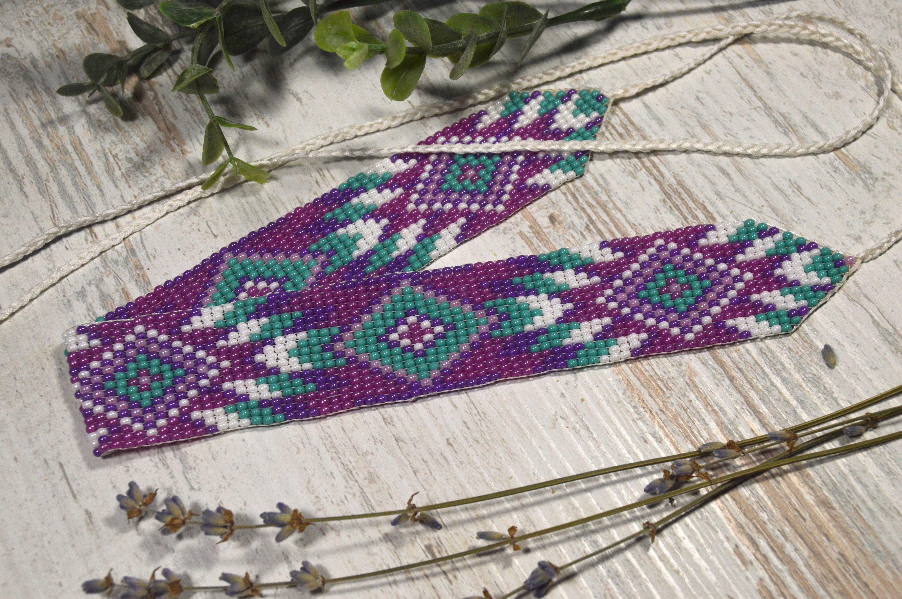 Beaded Choker Necklace Native American Inspired Boho Beaded - Etsy
