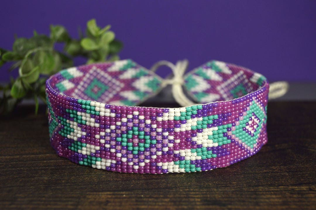 Beaded Choker Necklace, Native American Inspired, Boho Beaded Necklace
