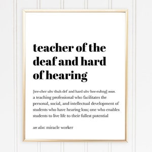 DHH Teacher Gifts, Deaf and Hard of Hearing, Asl Teacher Gift, Teacher of the Deaf, Special Education Teacher Gifts, INSTANT DOWNLOAD