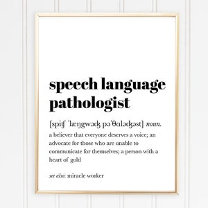 Speech Therapist Gift, Speech Language Pathologist Gift, Speech Therapy Poster, Speech Pathologist Wall Art, SLP Gifts, DIGITAL DOWNLOAD