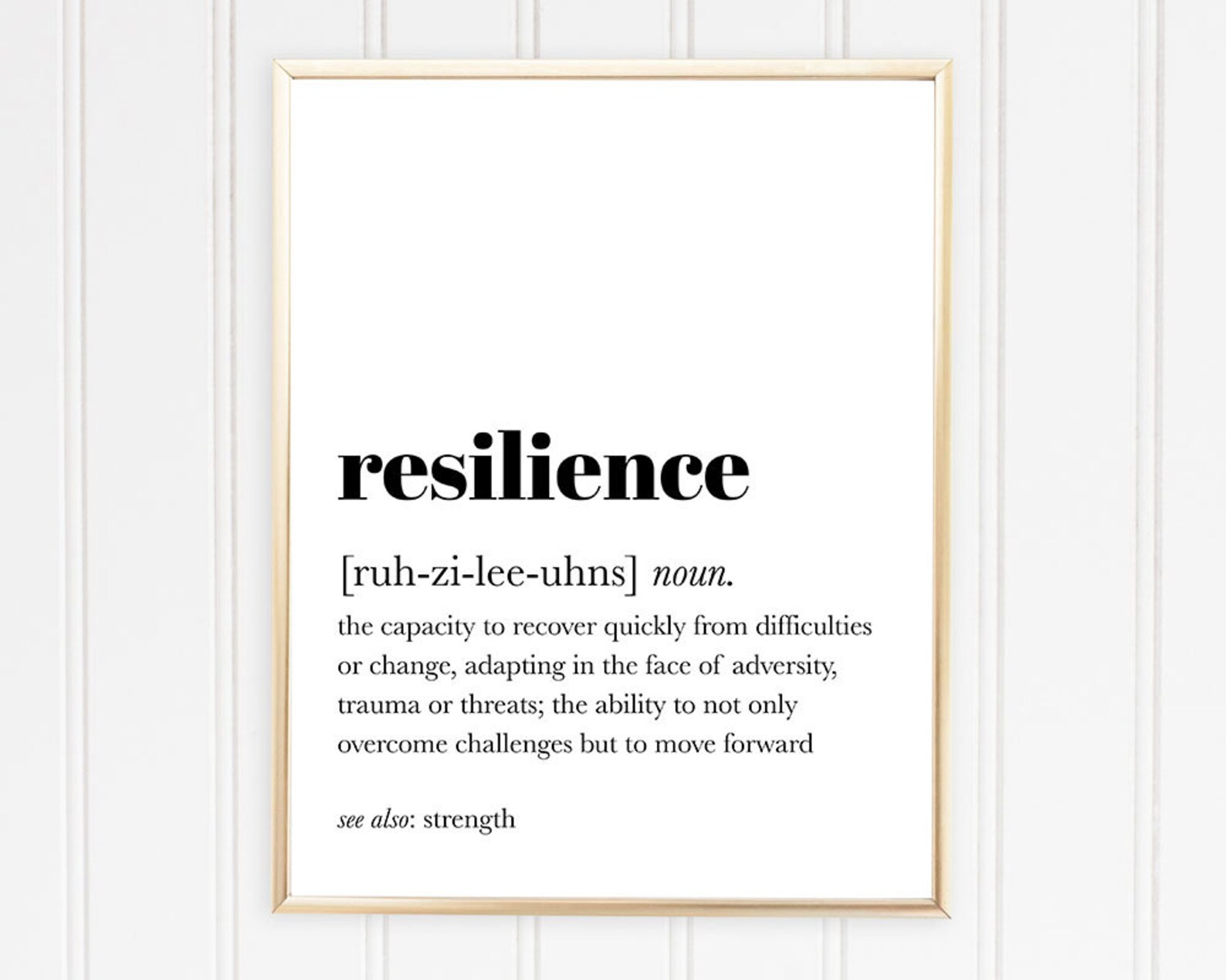 Resilience Print, Resilience Art, Resilient Definition Print