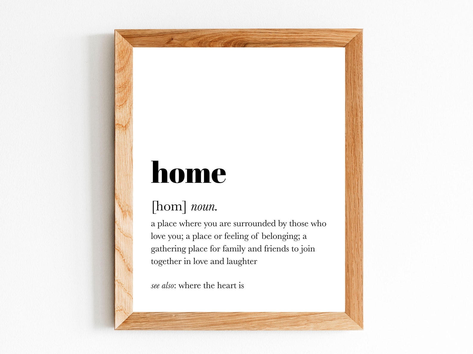 Home Sign Wall Decor, Home Definition Print, Home Definition Sign, Home