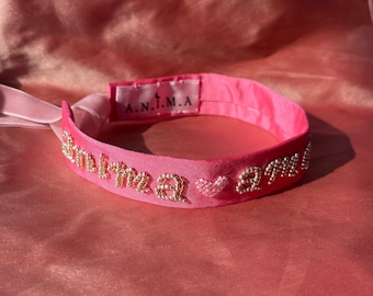 Handmade embroidered choker – elegant victorian gothic necklace – romantic taffeta ribbon jewelry