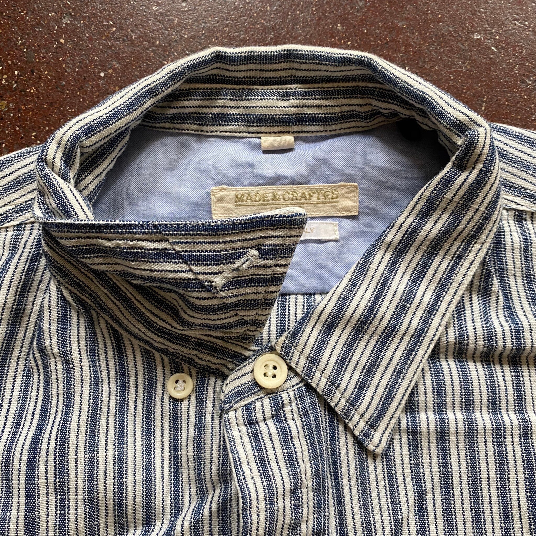 LEVIS MADE\u0026CRAFTED Worker Striped Shirt 