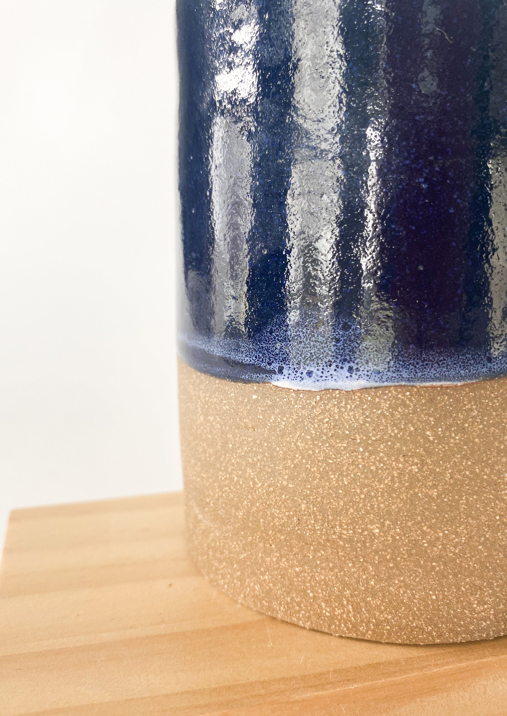 12oz Handmade Ceramic Tumbler Blue Glazed Ceramic Tumbler Etsy