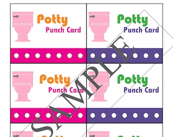 Potty Training Punch Cards (Pink/Purple)