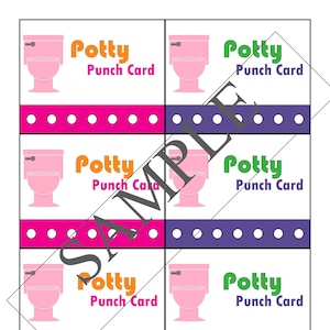 Potty Training Punch Cards (Pink/Purple)