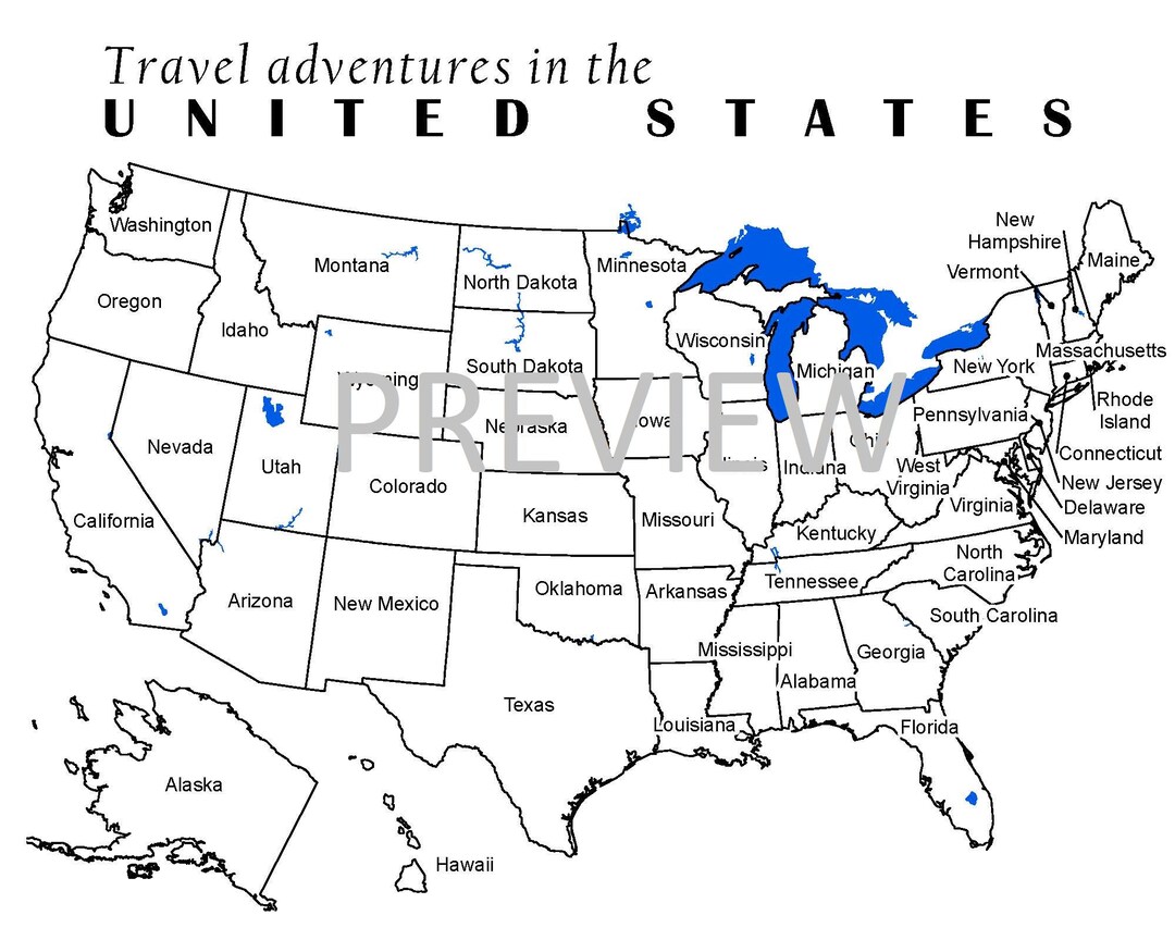 Coloring Travel Maps of United States for Kids, Adults, and Families Interactive Art (with