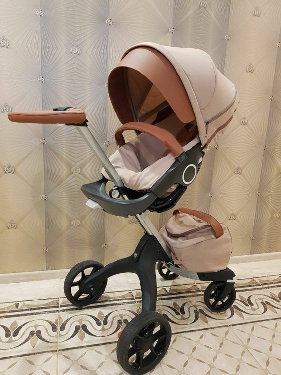 stokke xplory leather handle cover