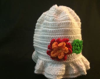 Flowered Hat for Baby