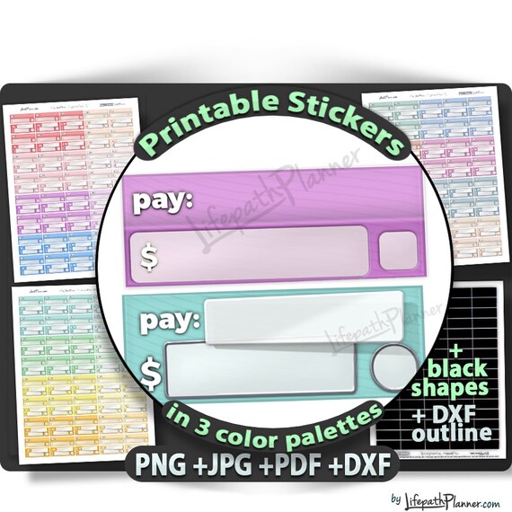 Bill stickers Bill due stickers Printable Planner Stickers | Etsy