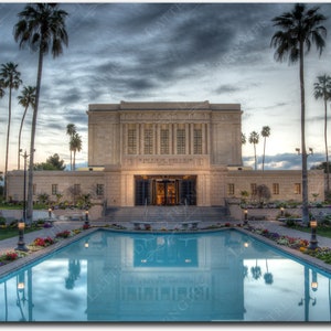 MESA, ARIZONA Temple at Sunrise - Fine Art For Latter-day Saints - High Resolution Digital Download can be printed any size up to 30&quot;x20&quot;