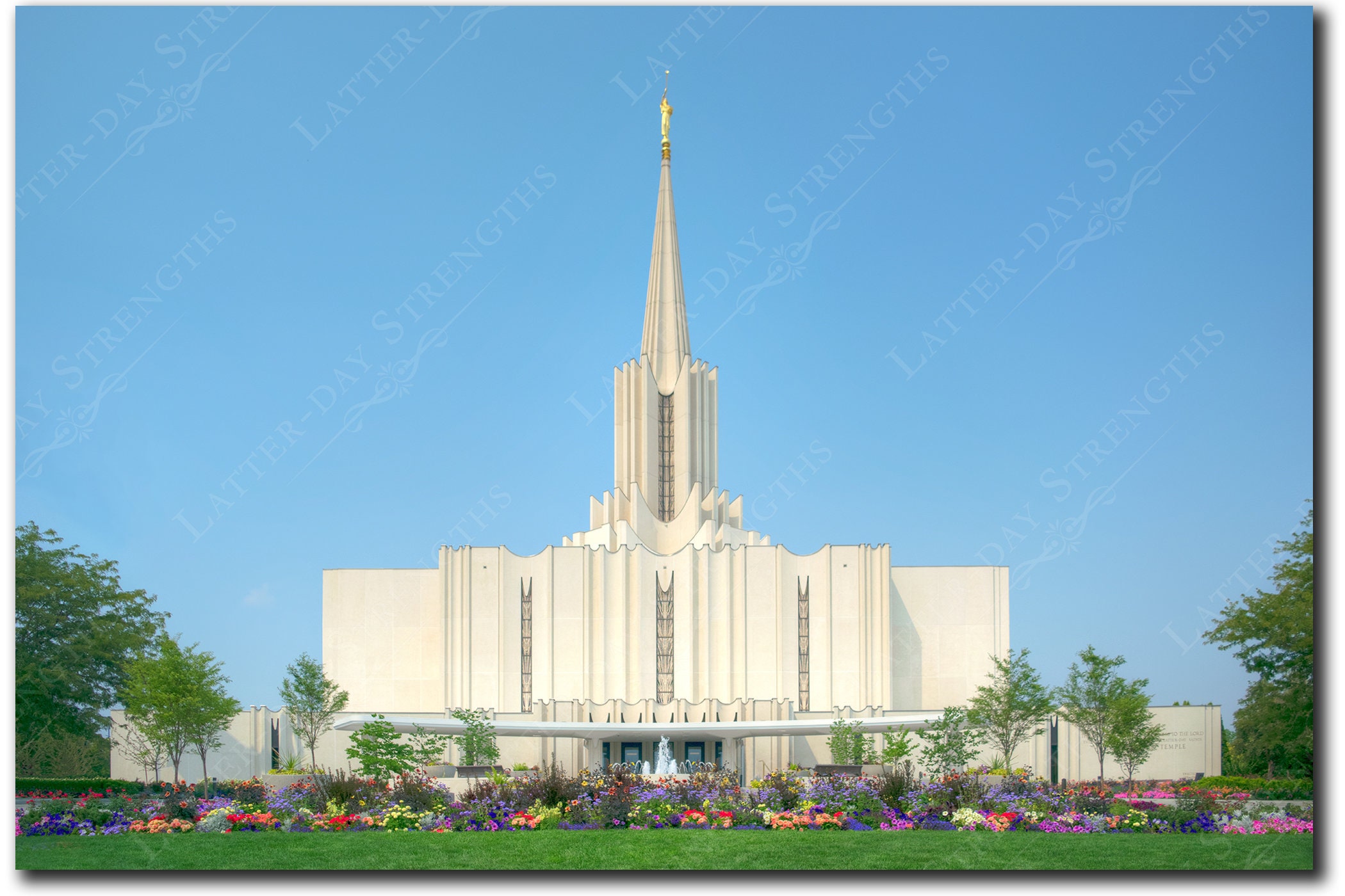 JORDAN RIVER, Utah Temple Daytime Fine Art for Latterday Saints High