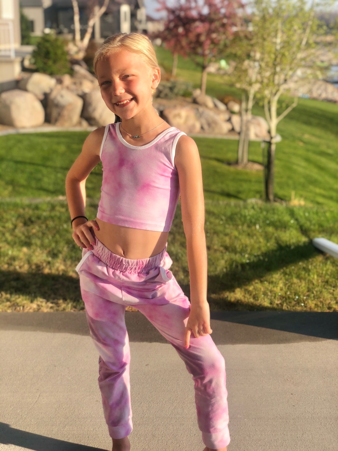Tan crop top // dance top // exercise top // girls tank top // Etsy