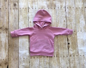 Pink sweatshirt // mauve sweatshirt // baby hoodie // toddler hoodie //
