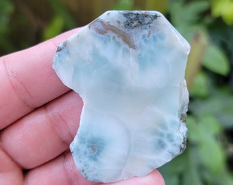 Ocean Blue Natural Gorgeous Rough Larimar Stone Great For Collecting, And Meditations See Description And Video