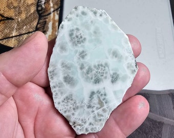 Unique High Quality Blue Green Rough Larimar Slab Beautiful And Rare