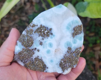 Huge Natural Raw Larimar Stone Amazing Rich Color And Patterns Perfect For Collecting, Jewelry Making And Meditations See Description