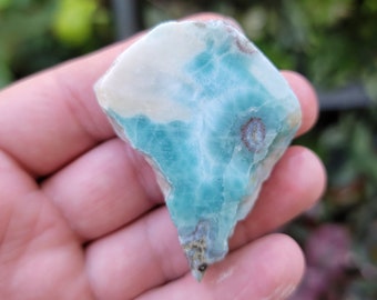 Gorgeous High Quality Rough Sky Blue Larimar Stone Very Rare Great Color For Jewelry Making And Collecting See Description And Video