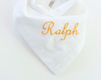 SMALL DOG BANDANAS, Embroidered Pet Scarf, Free Shipping, Personalized Monogrammed