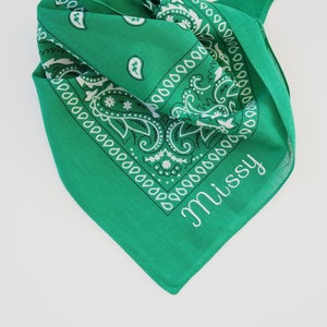 Personalized Monogrammed Large Dog Bandanas, Embroidered Pet Scarf, Free Shipping