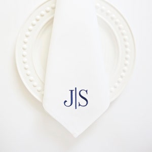 BLOCK LETTER COLLECTION of Monogram Fonts,  Embroidered Napkins and Guest Towels - Wedding Keepsake, Special Occasions