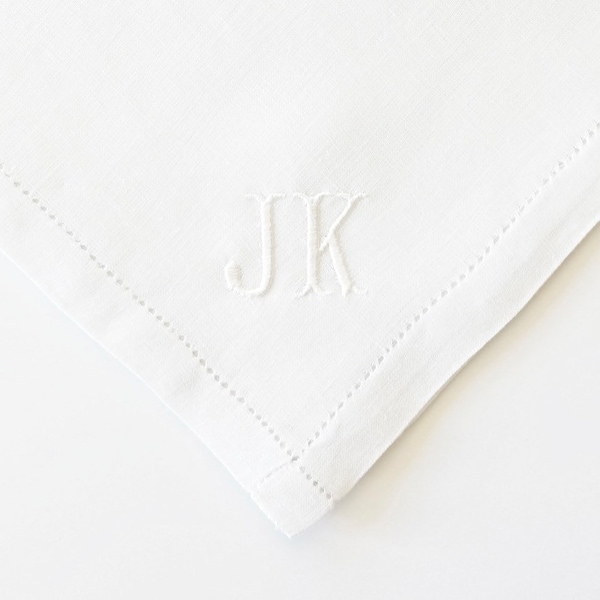 MENS CLASSIC font Embroidered Monogrammed Handkerchief, wedding handkerchief or pocket square, groomsmen gifts, father of bride or groom