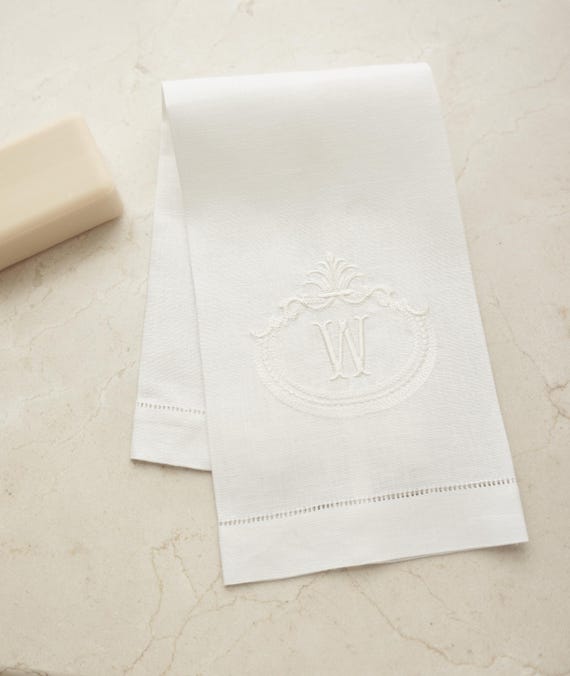 FRENCH ANTIQUE FRAME Monogrammed Embroidered Personalized Napkins, Wedding Napkins, As shown on a Towel, Sustainable, Reusable, Eco friendly