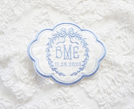 Custom Embroidered Wedding Dress Patch, Mix and Match Design Elements and Font Styles, Fabric Choices, Specialty Patches