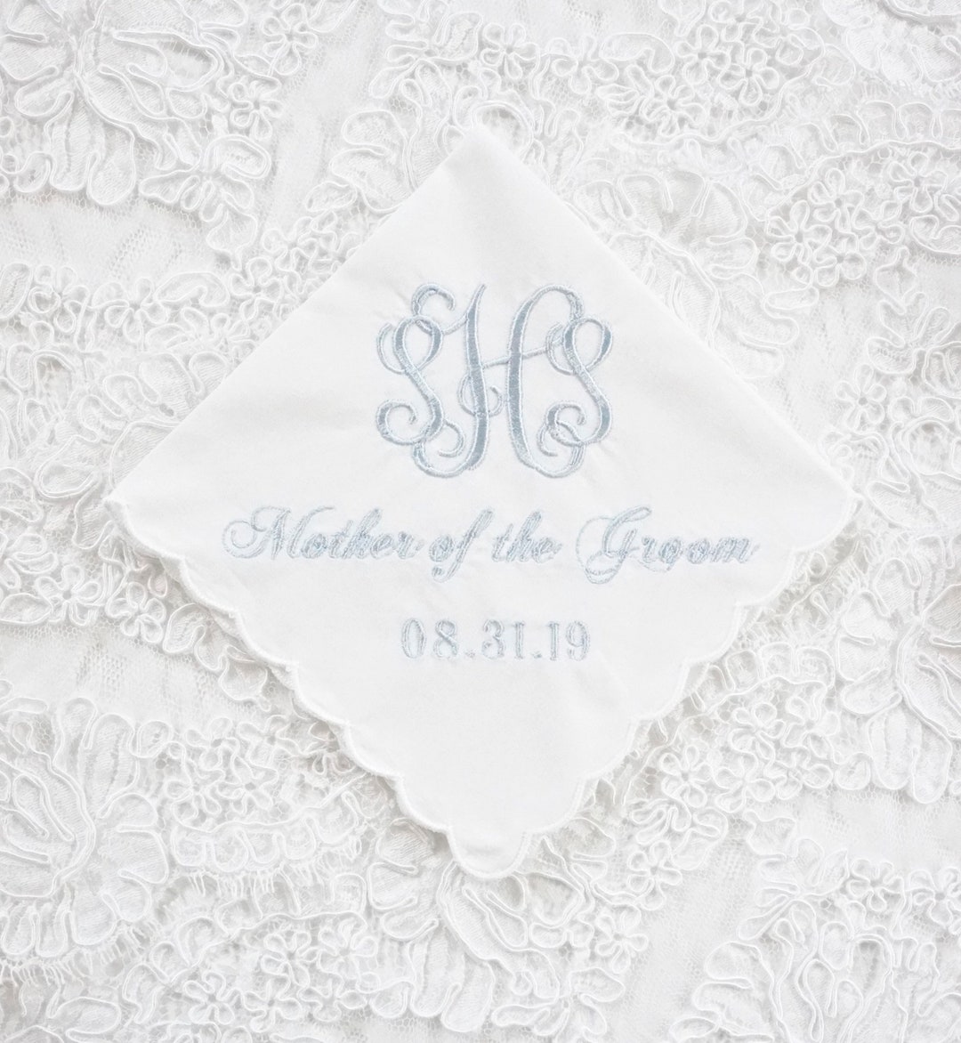 CUSTOM HANDKERCHIEF Wedding, First Communion, Baptism, Christening