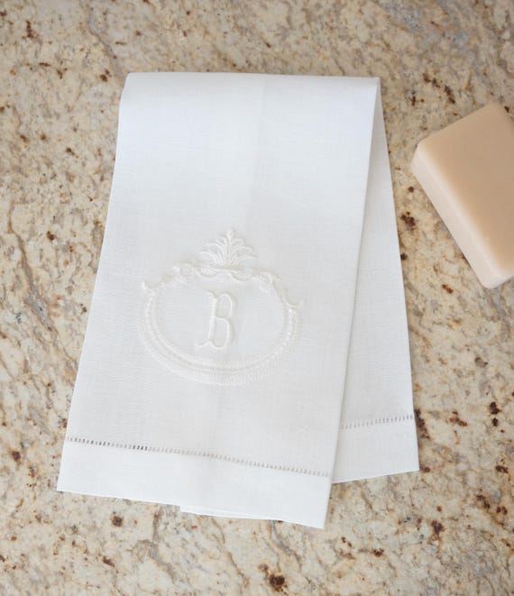 FRENCH ANTIQUE FRAME Monogrammed Embroidered Personalized Napkins, Wedding Napkins, As shown on a Towel, Sustainable, Reusable, Eco friendly