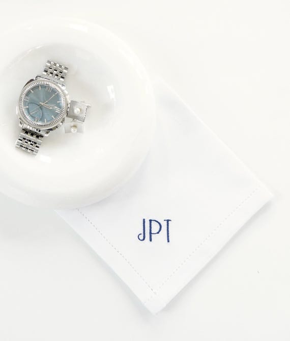 MENS NEW YORKER font Embroidered Personalized Monogrammed handkerchief