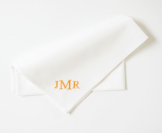 MENS POCKET SQUARE and Handkerchiefs, Multiple Font Styles, Wedding, Groomsmen, Gift for Men, Groom, Husband, Father