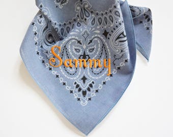 Large Dog Bandanas, Personalized Monogrammed Embroidered Pet Scarf, Free Shipping