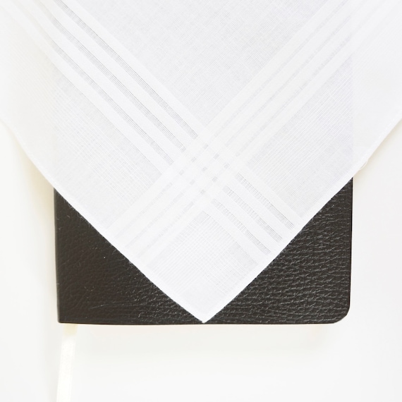 MENS CLASSIC COTTON Embroidered Monogrammed Handkerchief